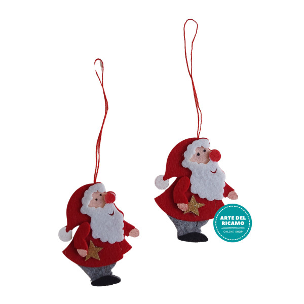 Christmas Ornaments - Felt Santa Claus